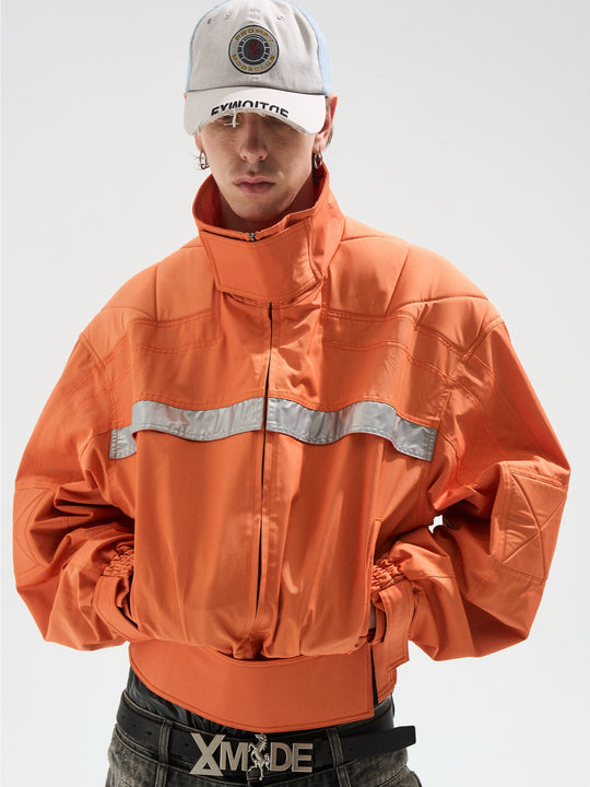 BLIND NO PLAN Reflective Stripes Short Jacket | Face 3 Face