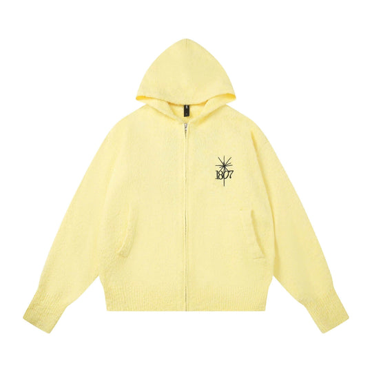 1807 STILLGOING Jacquard Knit Zip Up Hoodie | Face 3 Face