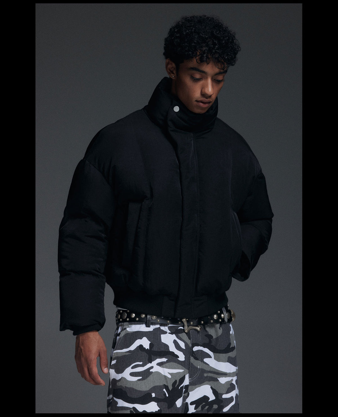 NOVACAM Stand-Up Collar Short Puffer Jacket | Face 3 Face
