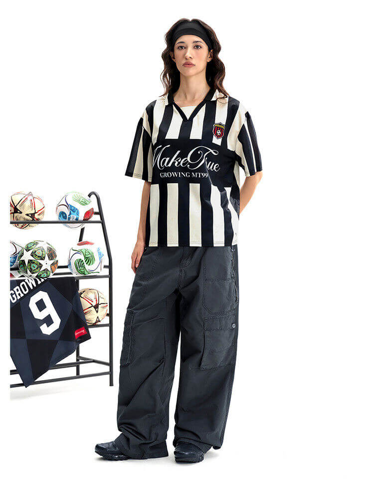 F3F Select Striped Polo Collar Short Sleeve Soccer Jersey | Face 3 Face