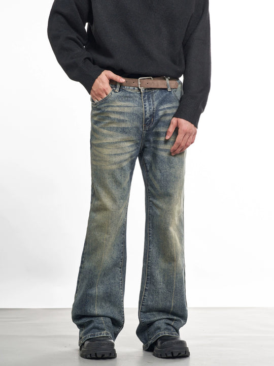 F3F Select Cat Whisker Washed Micro Flare Jeans | Face 3 Face