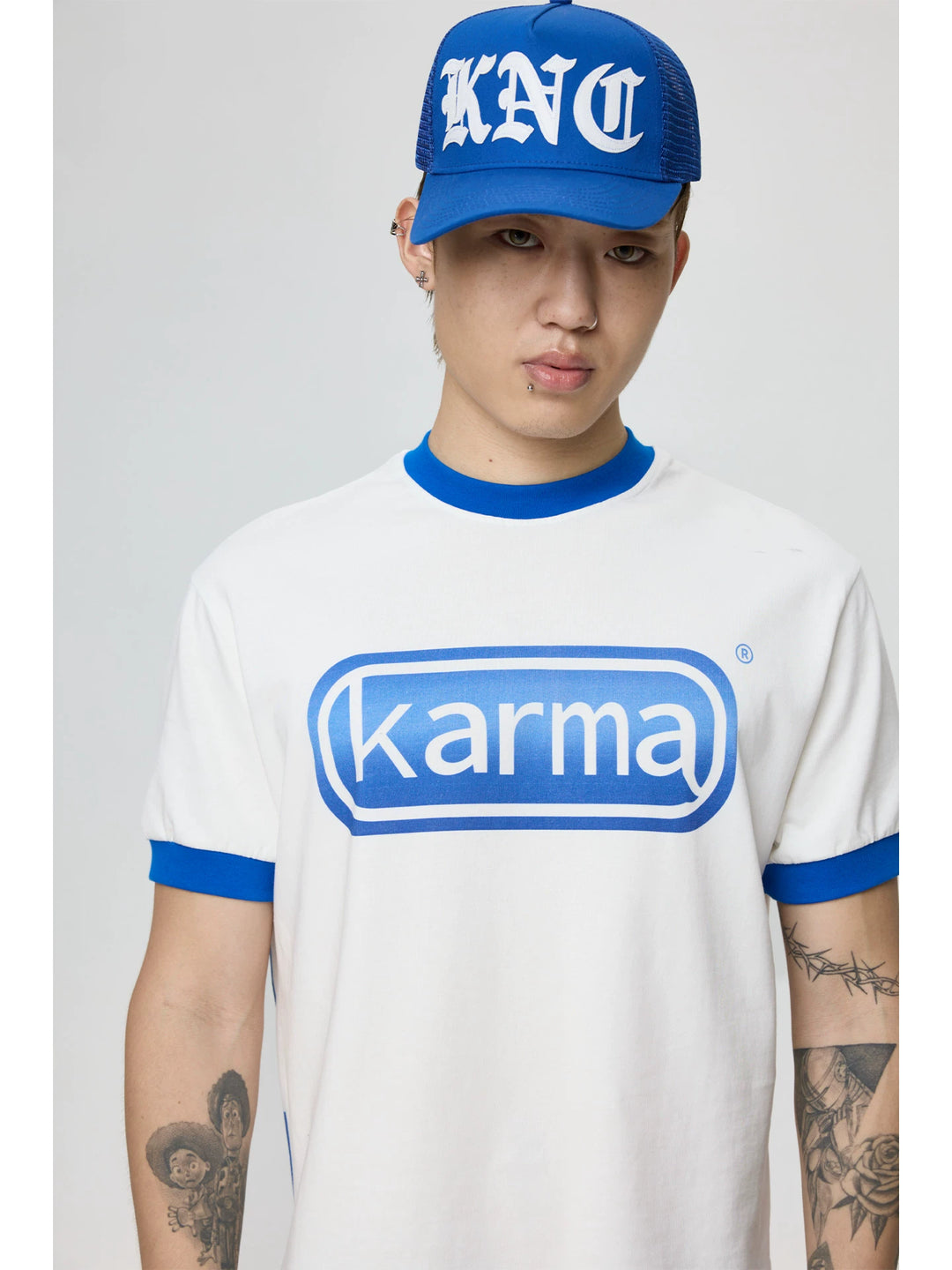 KARMANISTIC Color Block Vintage Design Tee | Face 3 Face