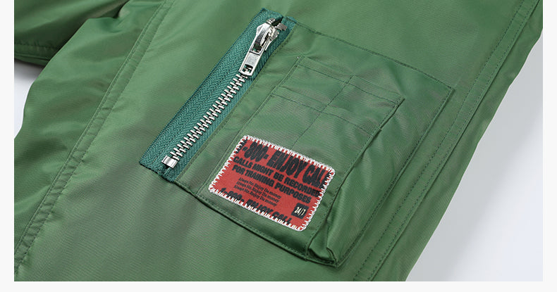 MEDM License Plate Patch Fur-Hooded MA-1 Bomber Jacket | Face 3 Face