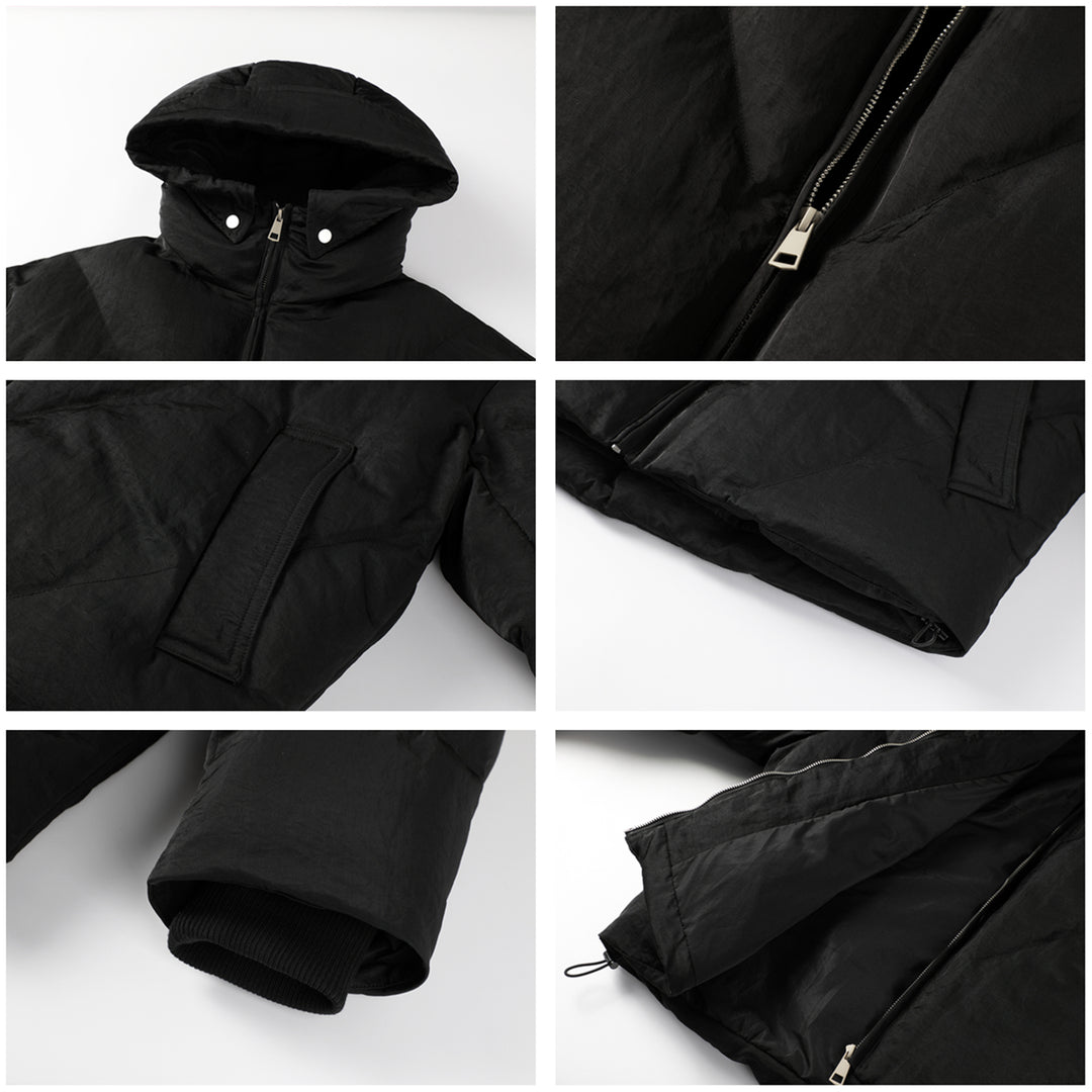 NOVACAM Hooded Short Puffer Jacket | Face 3 Face