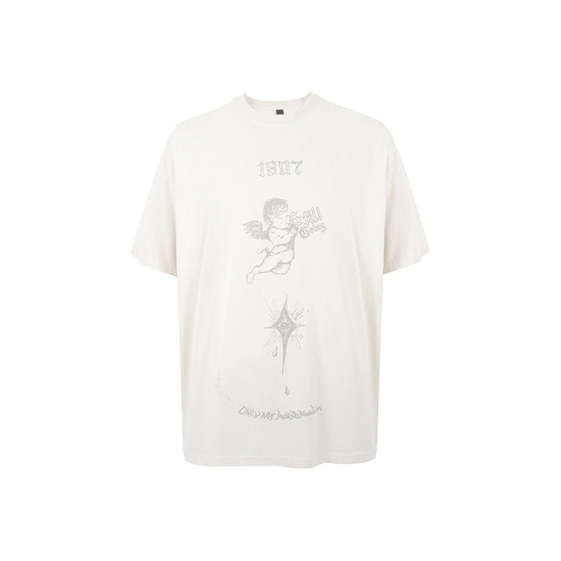 1807 Hand Painted Angel Print Tee | Face 3 Face