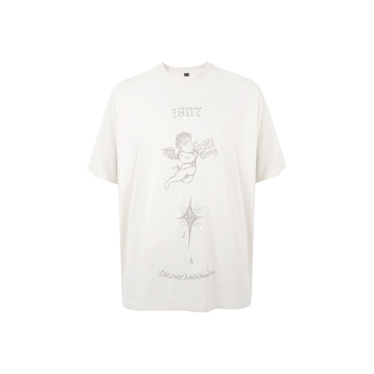 1807 Hand Painted Angel Print Tee | Face 3 Face