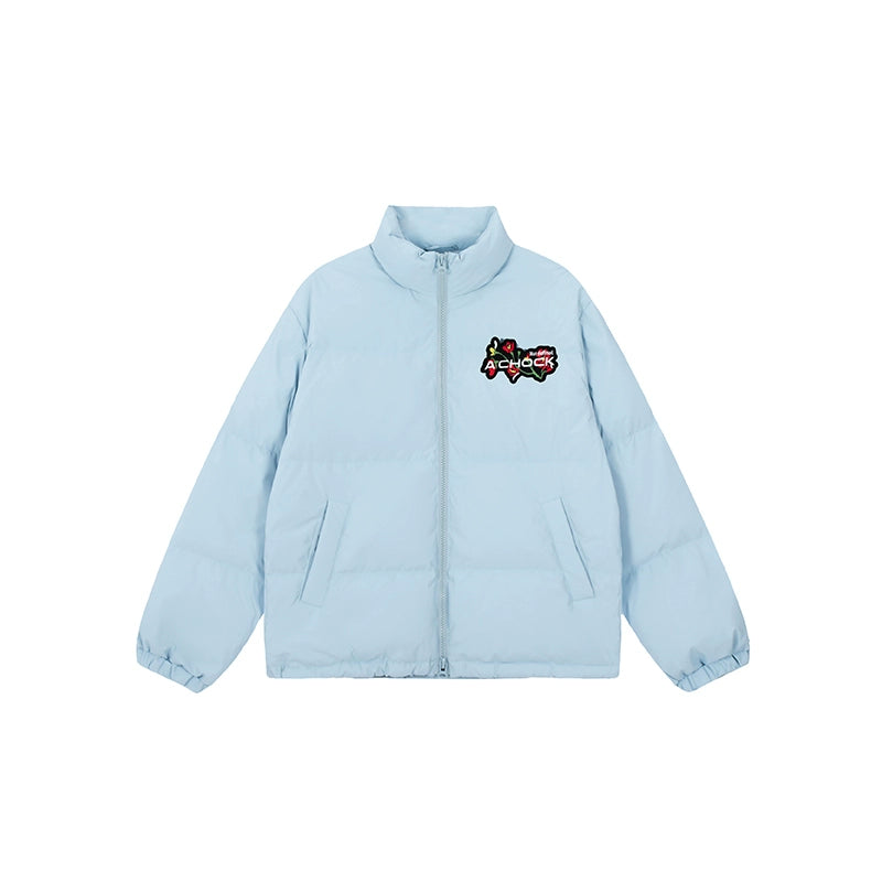 Achock Velcro Embroidered Down Jacket | Face 3 Face