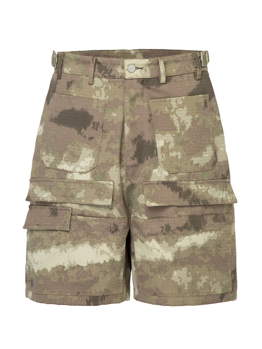 F2CE Camouflage Multi Pocket Work Cargo Shorts