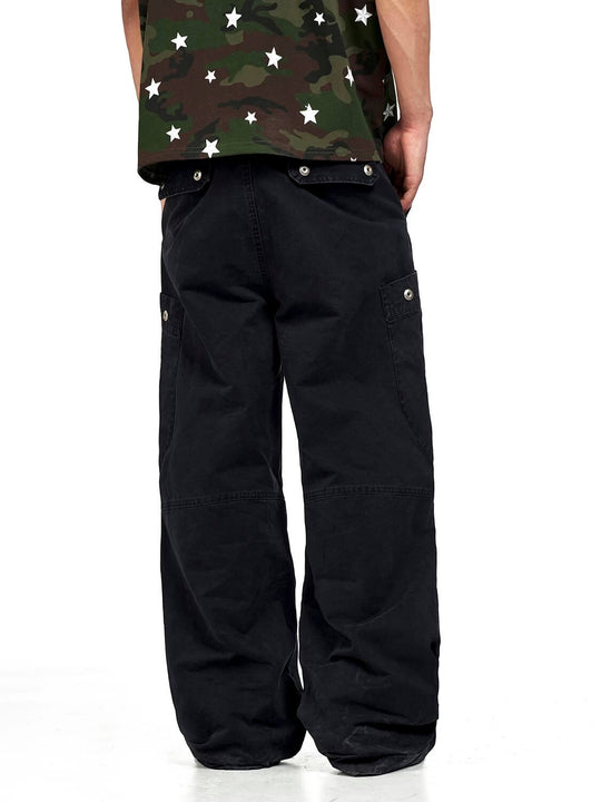 F3F Select Black Utility Baggy Cargo Pants | Face 3 Face