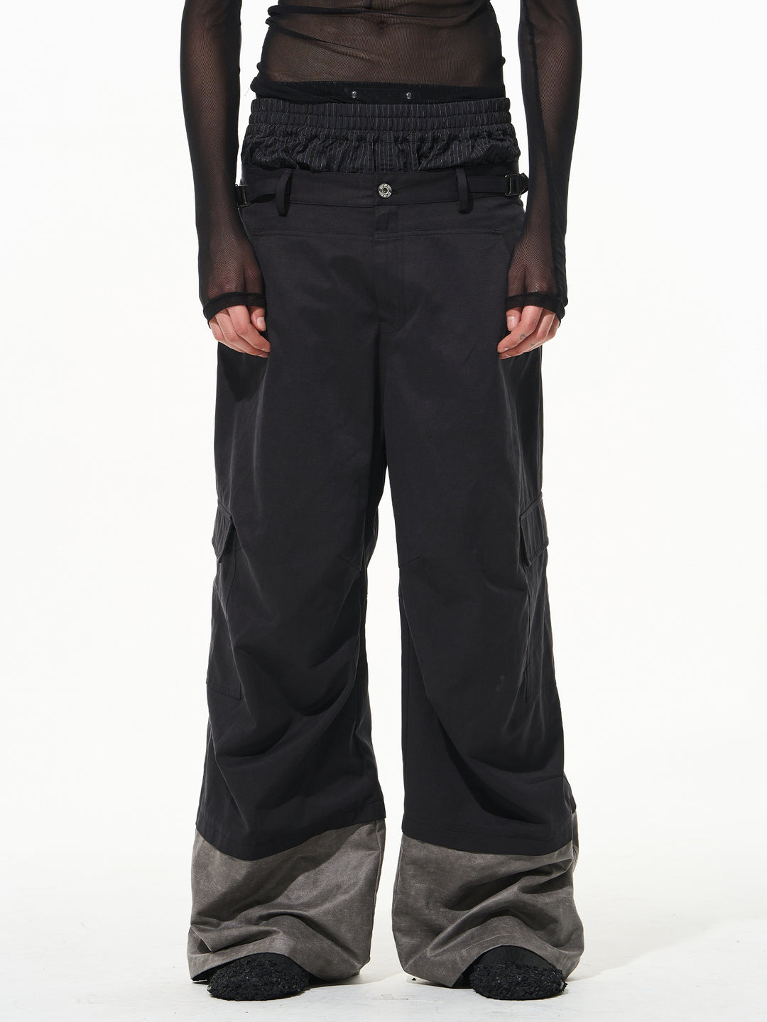 BLIND NO PLAN Triple Layer Color Blocking Work Pants | Face 3 Face