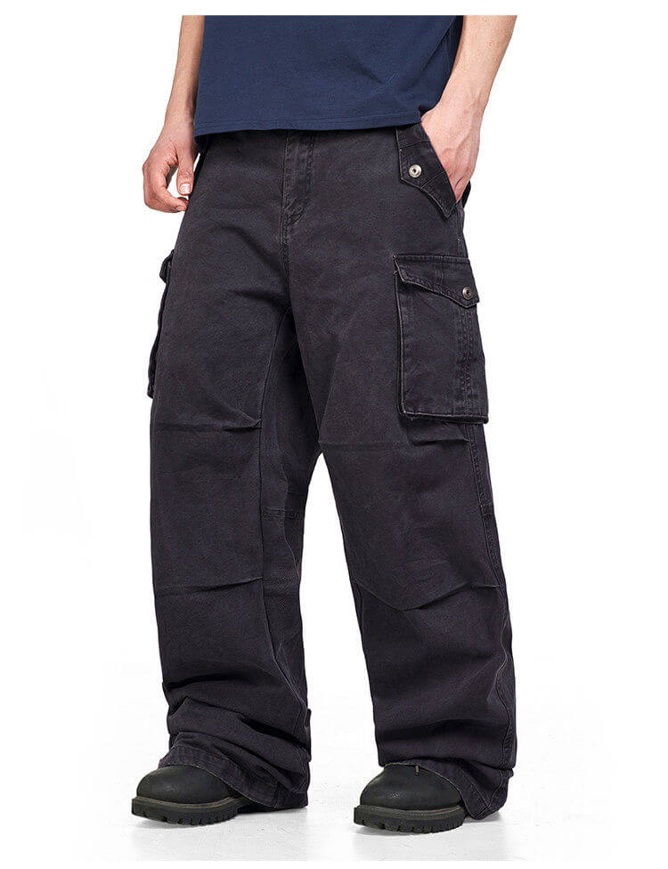 F3F Select Relaxed Fit Washed Utility Cargo Pants