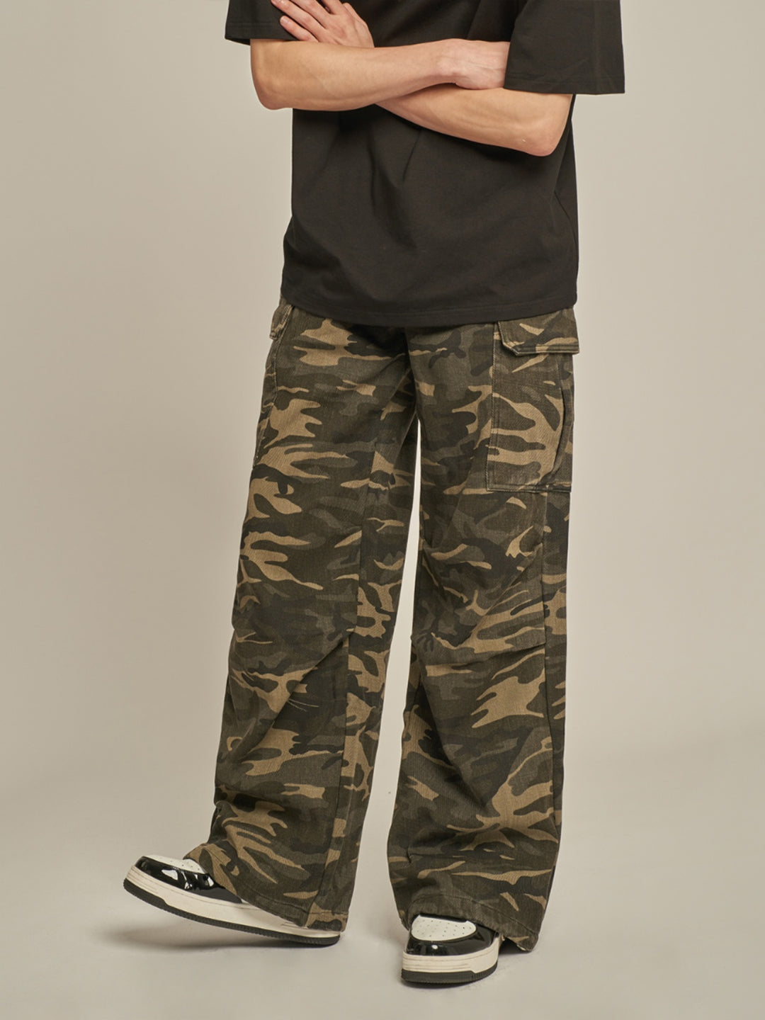 F3F Select Camouflage Workwear Straight Cargo Pants