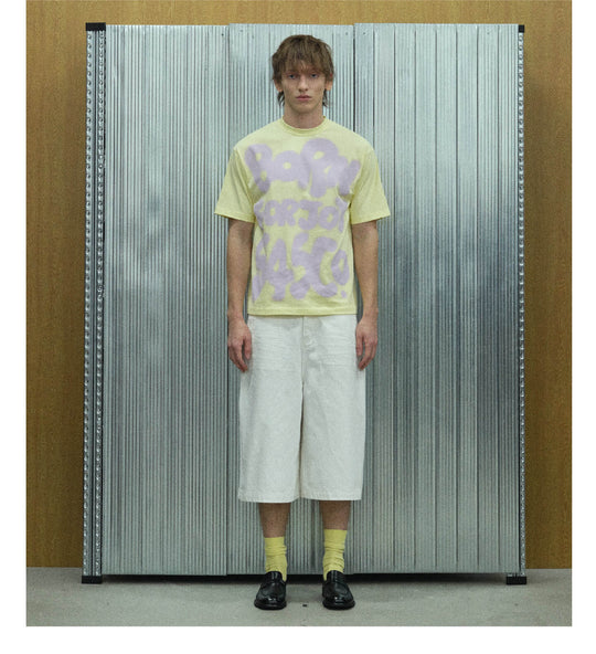 S45 Graffiti Letter Print Short Sleeve Tee | Face 3 Face