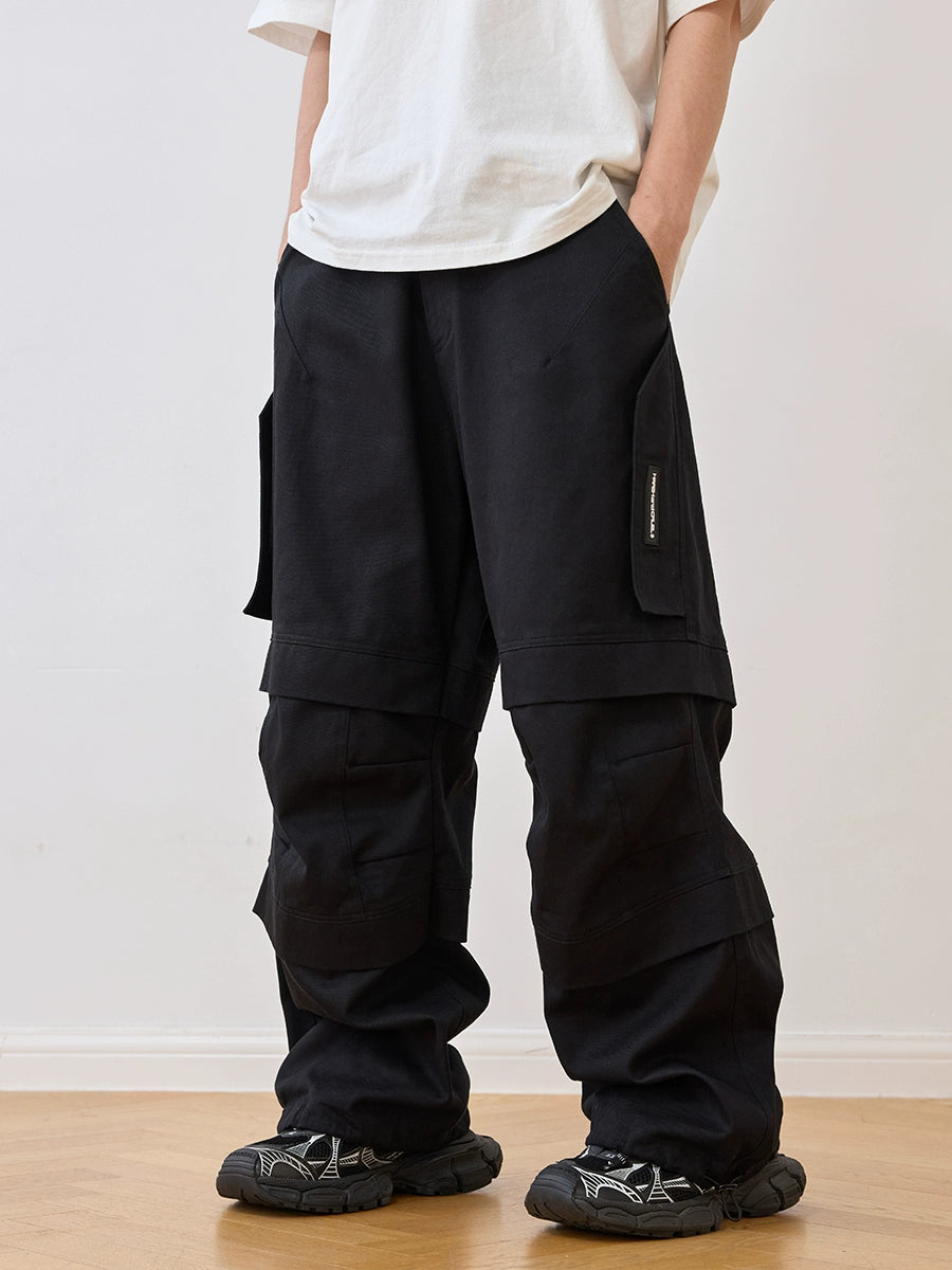 Harsh and Cruel Zipper Pleated Paratrooper Pants | Face 3 Face