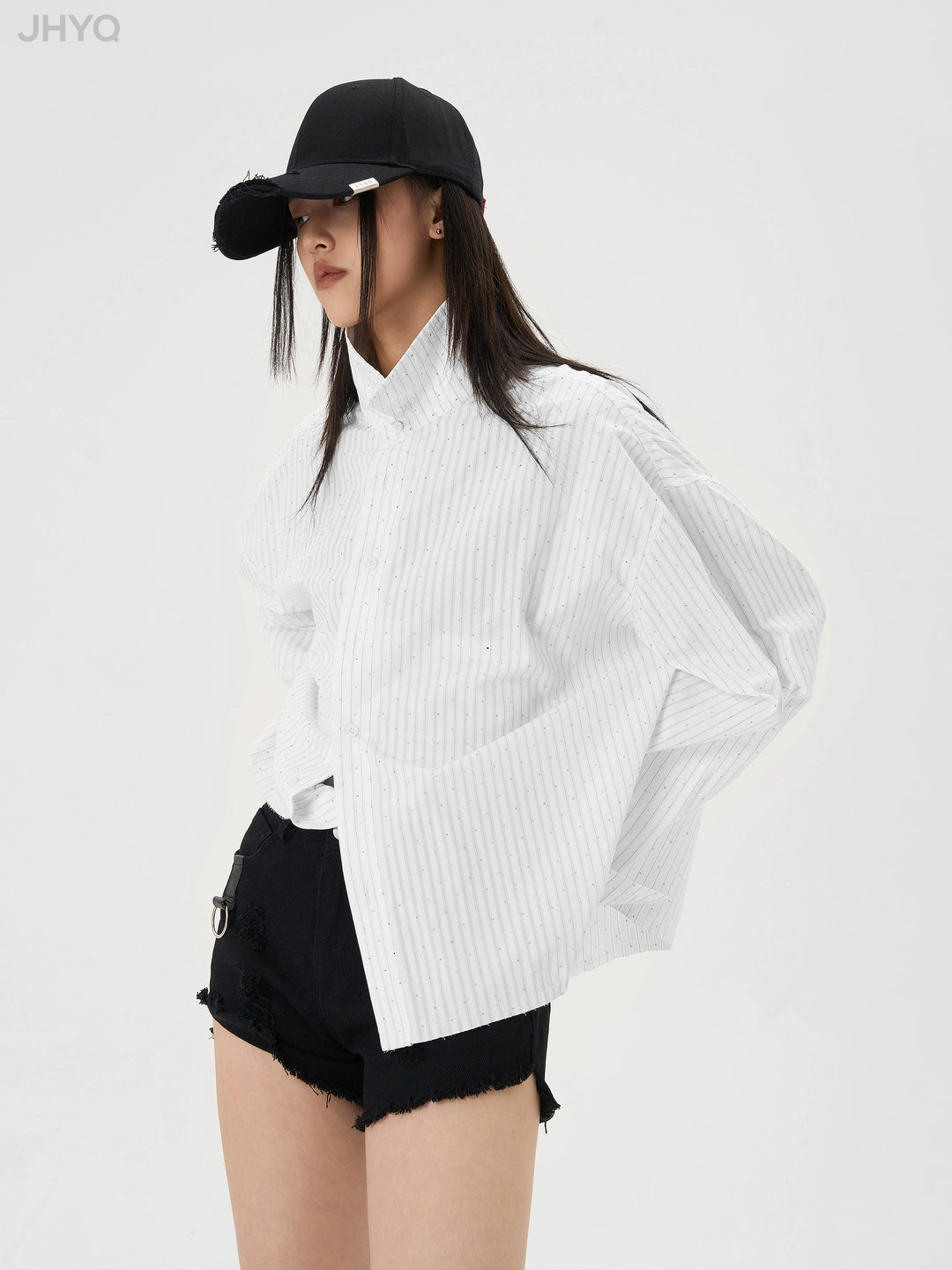 JHYQ Hot Diamond Striped Long Sleeved Shirt