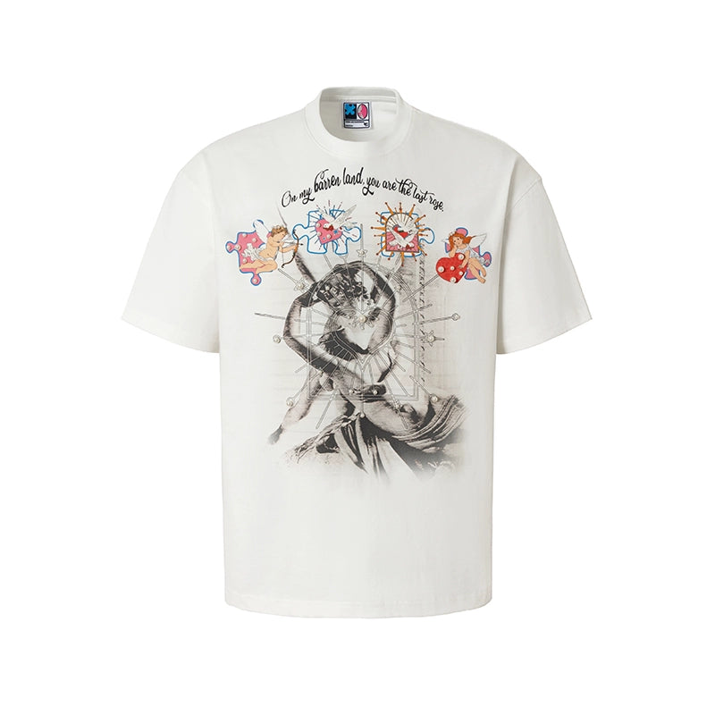 YADcrew Cupid Kiss Pearl Puzzle Graphic Tee | Face 3 Face