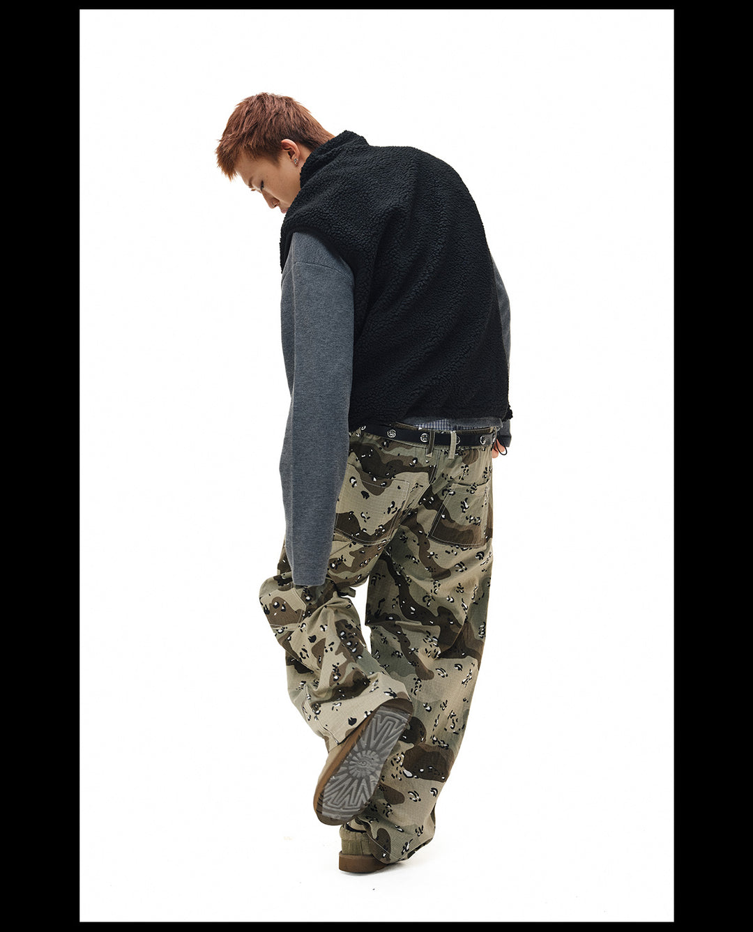 NOVACAM Camouflage Fleece Reversible Vest | Face 3 Face