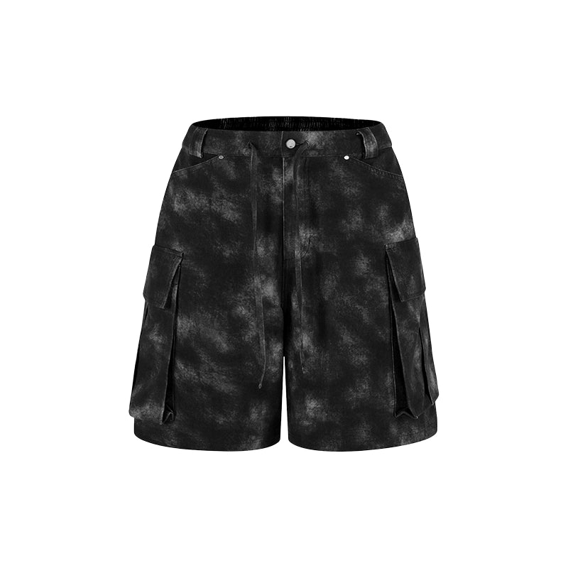 1807 Washed Tie Dye Work Cargo Shorts | Face 3 Face