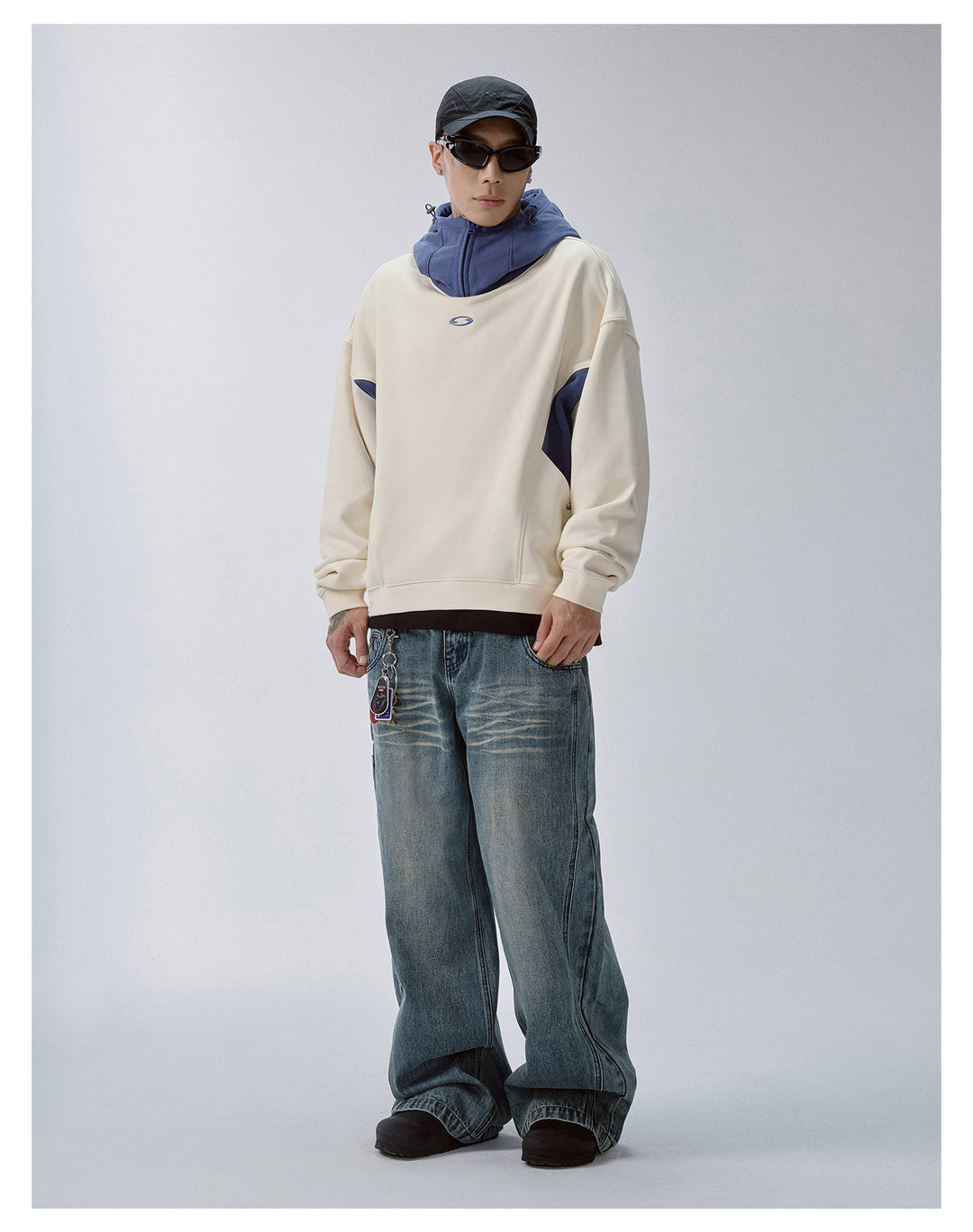 F2CE Color Block Hood with Zip Hoodie | Face 3 Face