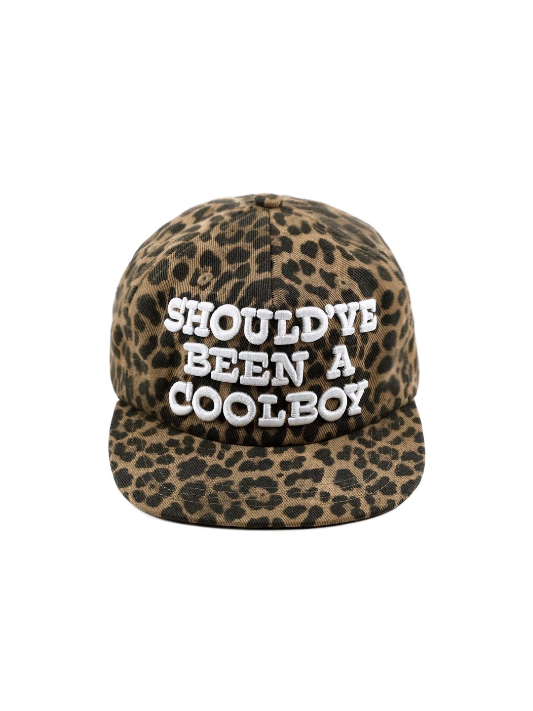 LIBERAFIT Slogan 3D Embroidered Trucker Cap Camo Leopard Denim | Face 3 Face