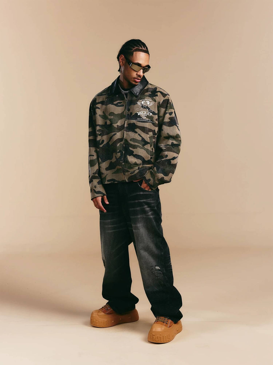 1807 18X7 Camouflage Print Detroit Jacket | Face 3 Face