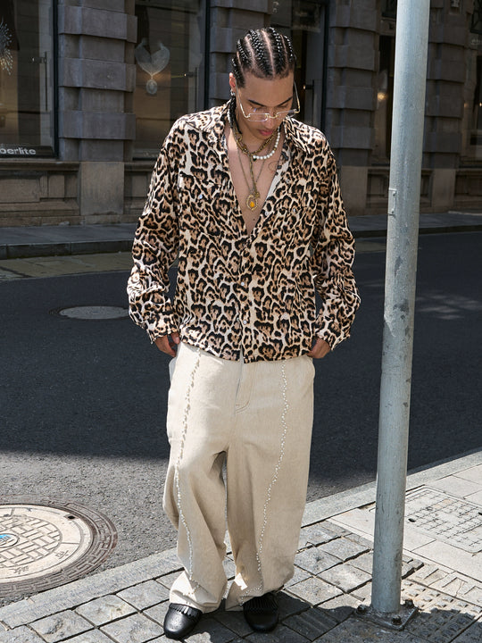 STEEPC Leopard Print Long Sleeve Shirt | Face 3 Face