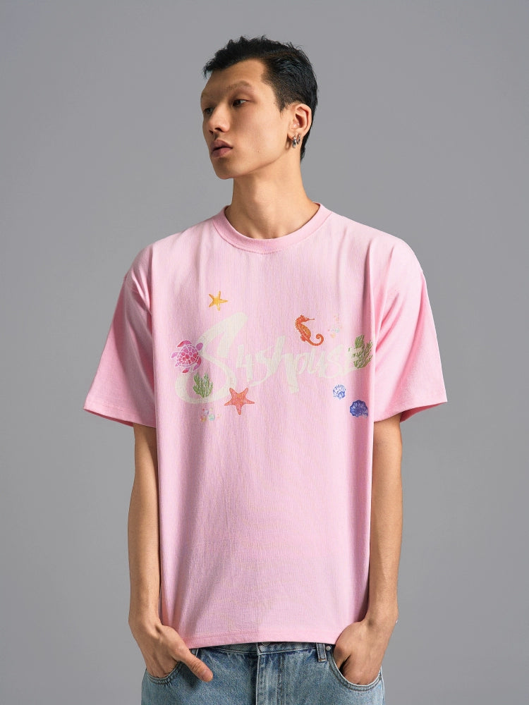 S45 Underwater World Graffiti Print Tee | Face 3 Face