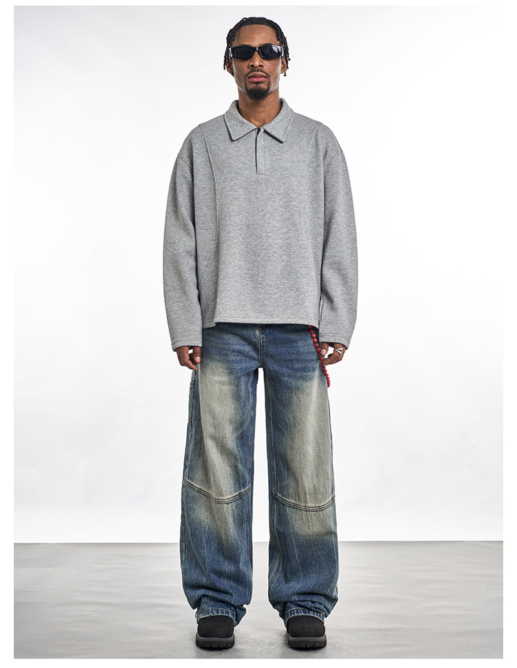 F3F Select Vintage Washed Blue Work Jeans | Face 3 Face