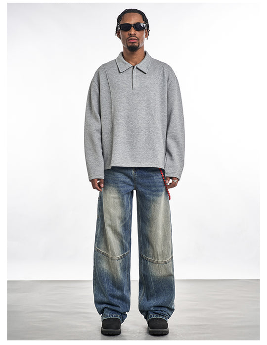 F3F Select Vintage Washed Blue Work Jeans | Face 3 Face