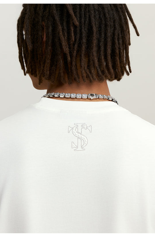 Small Town Kid Pearl and Rhinestone Embroidered Tee | Face 3 Face