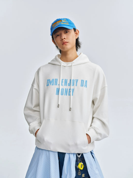 MEDM Basic Letter Logo Suede Hoodie | Face 3 Face