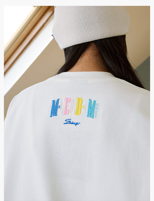 MEDM Multicolor Terry Embroidery Tee | Face 3 Face
