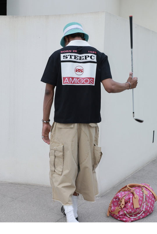 STEEPC Amigos Patch Embroidered Polo Shirt | Face 3 Face