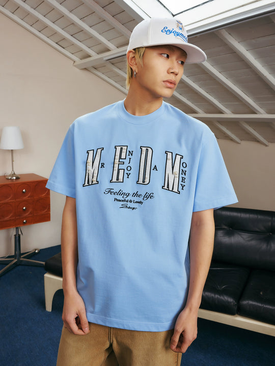 MEDM Patch Embroidered Pearl Tee | Face 3 Face
