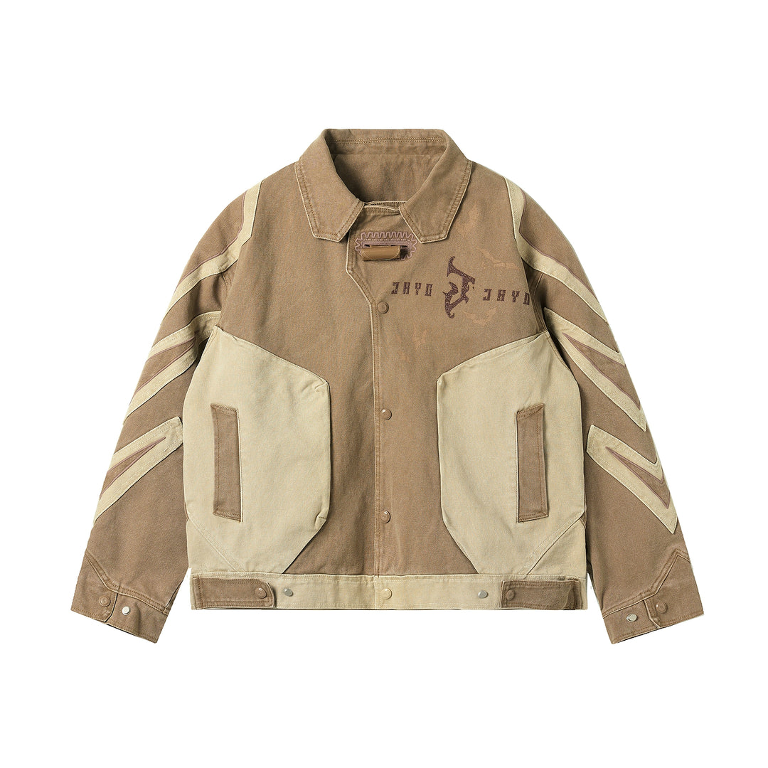 JHYQ Contrast Color Stitching Canvas Work Jacket | Face 3 Face