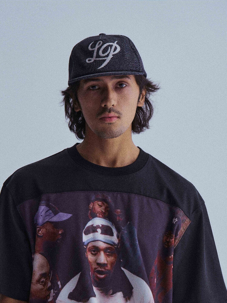 LIBERAFIT Chain Stitch Embroidered Denim Trucker Hat | Face 3 Face
