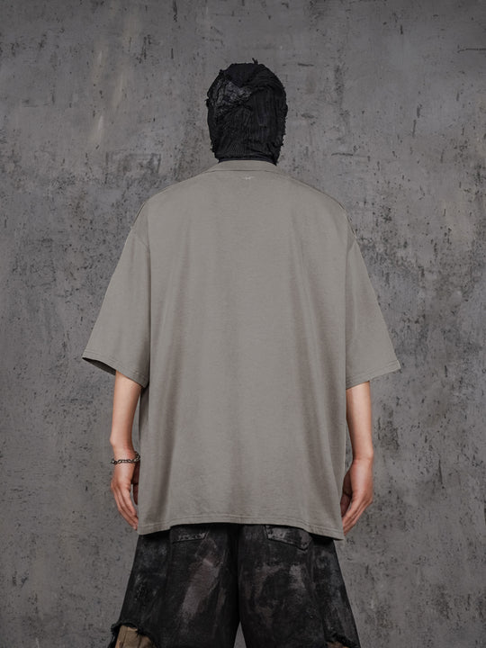UNDERWATER Gray Sand-Washed Basic Faded Tee | Face 3 Face
