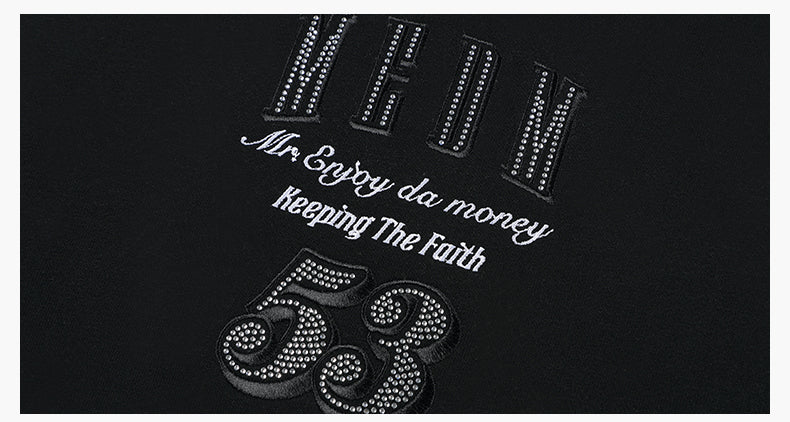 MEDM Rhinestone Star Logo Embroidered Hoodie | Face 3 Face