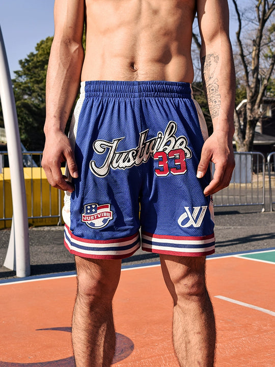 JUST VIBE Spade Card Mesh Basketball Shorts | Face 3 Face