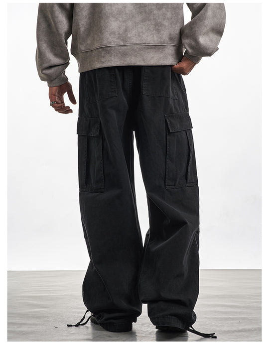 F3F Select Drawstring Large Pockets Baggy Cargo Pants | Face 3 Face
