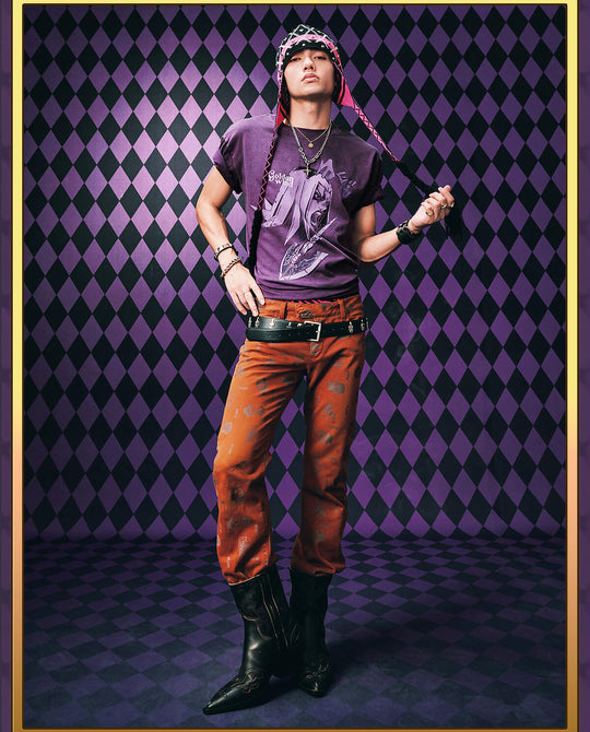 MEDM × JOJO Vintage Washed Character Print Tee | Face 3 Face