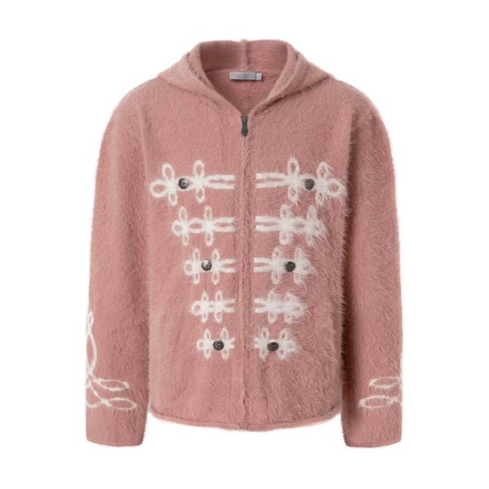 YADcrew Napoleon Mohair Zip Up Hoodie | Face 3 Face