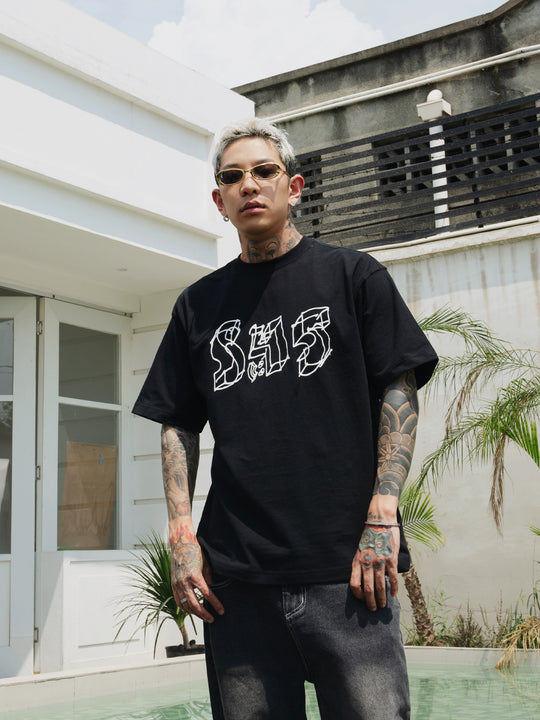 S45 Hand Painted Logo Print Tee | Face 3 Face