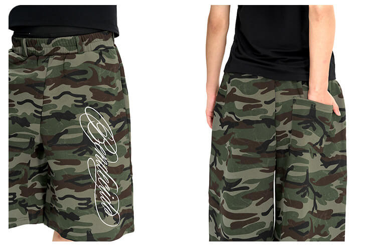 F3F Select Camo Calligraphy Embroidered Baggy Sweat Shorts