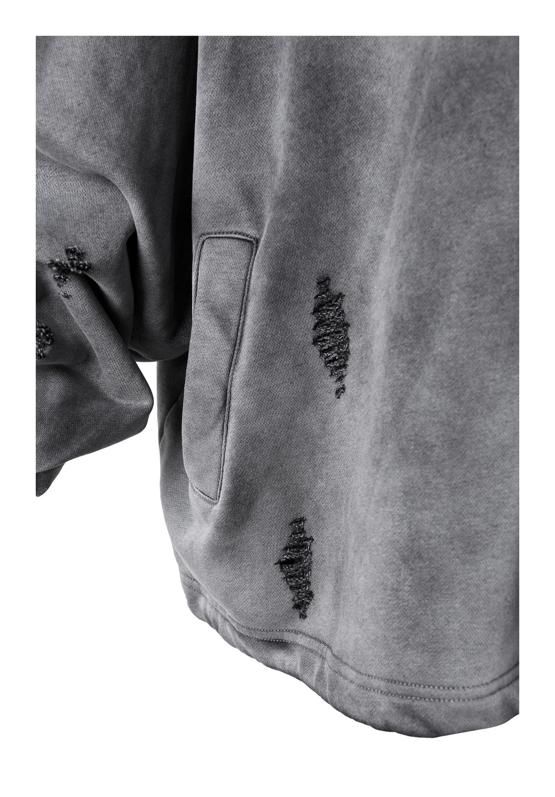 KARMANISTIC Distressed Washed Rivets Hoodie | Face 3 Face