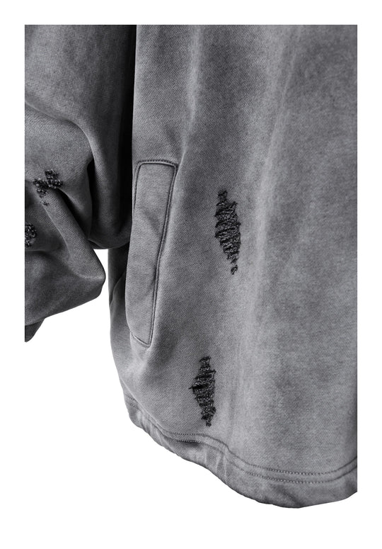 KARMANISTIC Distressed Washed Rivets Hoodie | Face 3 Face