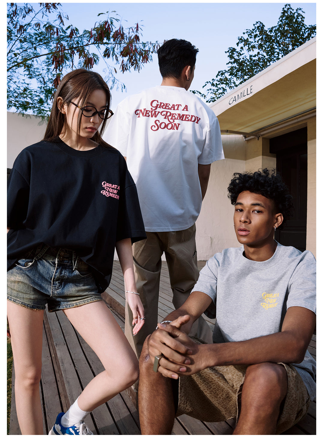 Remedy GREAT A NEW REMEDY SOON Foam Print Cool Touch Tee | Face 3 Face