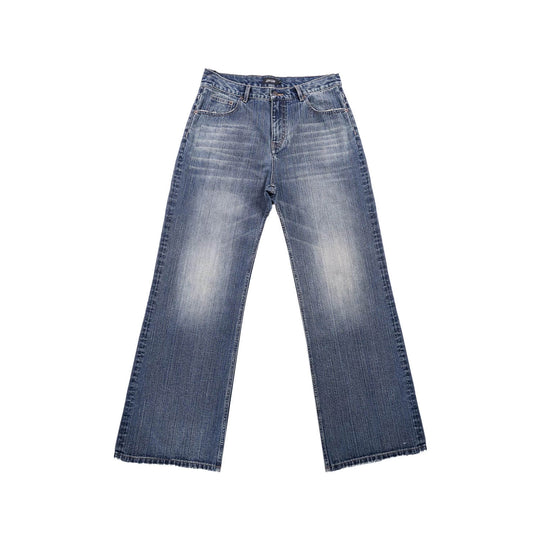 S45 Vintage Washed Distressed Slight Flare Jeans | Face 3 Face
