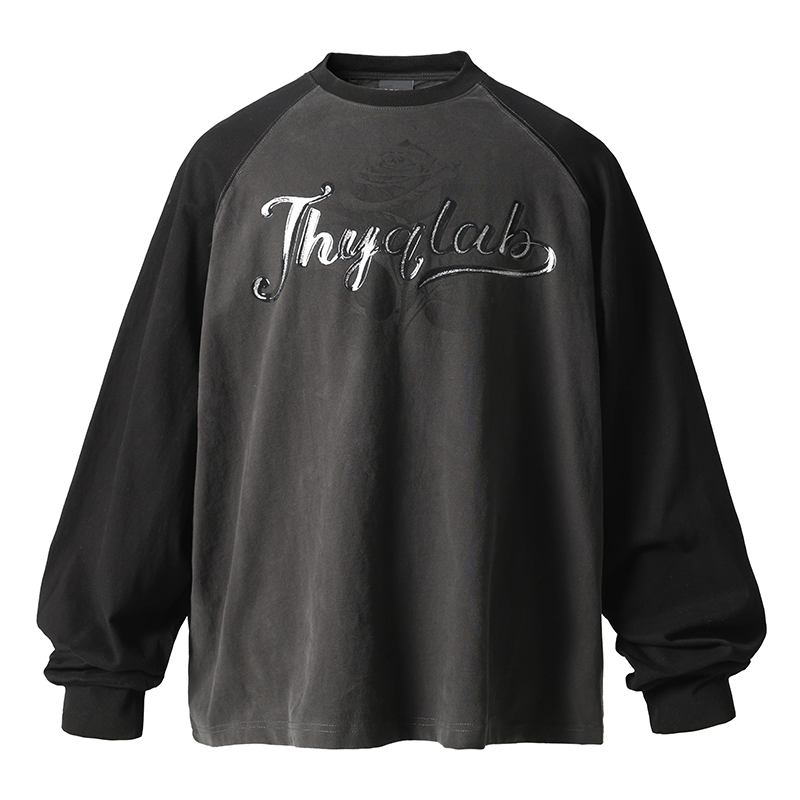 JHYQ Washed Flower Printing Long Sleeved Tee