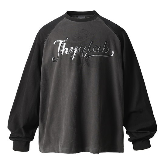 JHYQ Washed Flower Printing Long Sleeved Tee